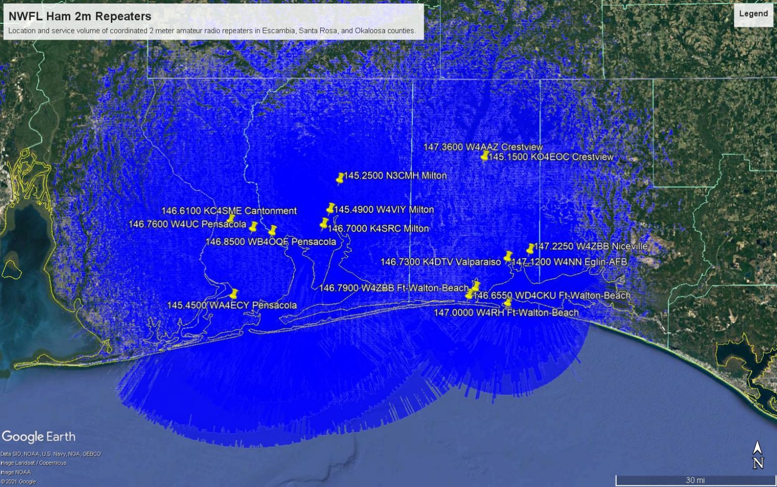 Local Repeaters | North West Florida Ham Radio